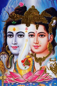 Hindu-Gott Shiva und Göttin Parvathi