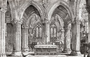 Innenraum der Rosslyn-Kapelle, Roslin, Midlothian, Schottland