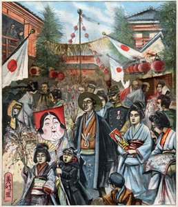Neujahrstag in Tokio