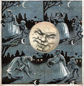 Der Mond in einer Pfütze von Ferdinand Georg Waldmuller