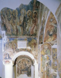 Ansicht eines Wandgemäldes, Kirche St. Peter, Otranto, Salento, Apulien, Italien