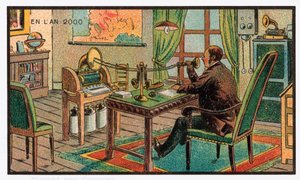 Postaufnahme auf einem Grammophon