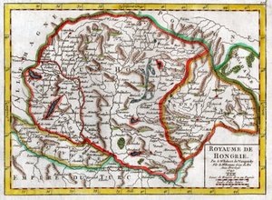 Karte von Ungarn 1749