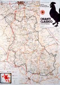 Karte des Chianti Classico Gebiets