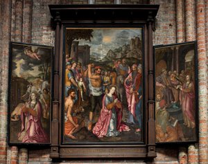 Pfarrkirche Sint-Walburga. Triptychon. von . .