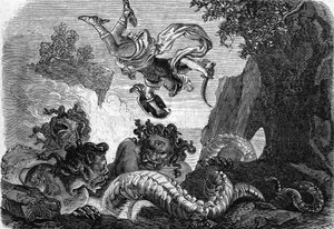 Perseus kämpft gegen die Gorgone