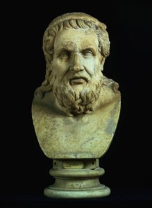Porträtbüste möglicherweise von Hesiod (8. Jahrhundert v. Chr.) oder Homer (8. Jahrhundert v. Chr.), Kopie eines griechischen Originals aus dem 5. Jahrhundert v. Chr.