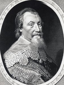 Porträt von Axel Gustafsson Oxenstierna (1583-1654), Reichskanzler von Schweden, Gravur von William Walcutt