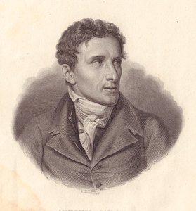 Porträt des italienischen Bildhauers Antonio Canova (1757-1822), Kupferstich von A. Locatelli nach einem Gemälde von Giuseppe Bossi