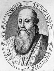 Porträt von Leonardo Ottoboni (16.-17. Jahrhundert), Großkanzler von Venedig, Kupferstich