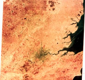 Satelliten, Erdbeobachtung, USA Landsat-Bild von Südostengland