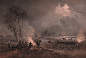 Zweites französisches Armeekorps von General Mac-Mahon überquert den Ticino bei Turbigo, Lombardei von William Walcutt