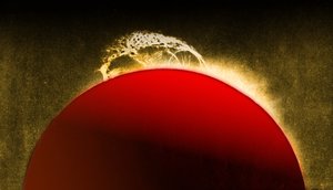 Sonnenausbruch fotografiert 1929.