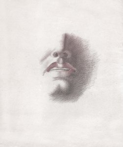 Studie für das Gesicht eines Mannes: Mund und Nase. ca. 1830 von . .