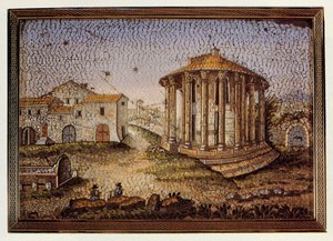 Tempel der Vesta oder Hercules Victor, Mosaik, Italien von William Walcutt