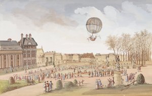 Der erste Aufstieg in einem Wasserstoffballon