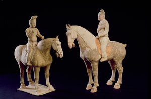 Zwei Reiter, chinesisch, Tang-Dynastie (618-906)