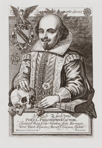 William Shakespeare. Porträt. von . .