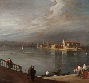 San Cristoforo, San Michele und Murano von der Fondamenta Nuove, Venedig von Canaletto