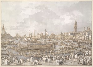 Der Doge von Venedig auf dem Weg zum Lido von Canaletto
