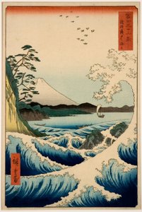 Das Meer bei Satta, Provinz Suruga, aus der Serie Sechsunddreißig Ansichten des Berges Fuji