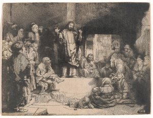 Christus predigt (La Petite Tombe) von Rembrandt van Rijn
