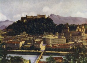 Ein Blick auf Salzburg und die Hohen-Salzburg, Österreich von after A. Langfier