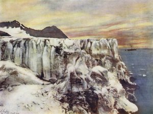 Spitzbergen, ein Blick auf die felsige Küste von after A. Langfier