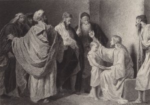 Jesus und ein Kind von after Albert Robida