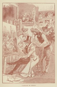 Das Atelier von Petrus von after Albert Robida
