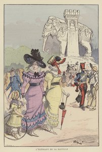 Der Elefant der Bastille von after Albert Robida