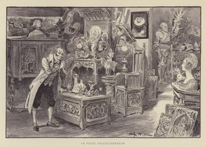Der alte Sammler von after Albert Robida