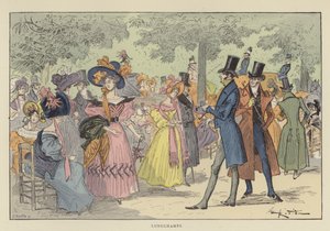 Longchamps von after Albert Robida