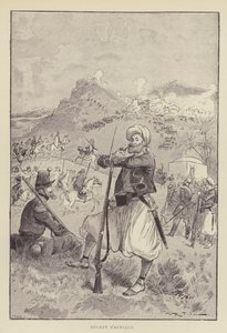 Afrikanischer Soldat von after Albert Robida