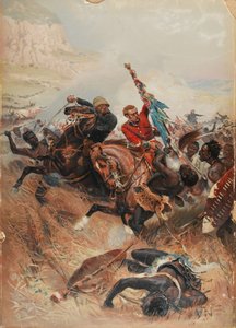 Leutnants Melville und Coghill retten die Farben, Zulukrieg von 1879, 1881 von after Alphonse Marie de Neuville