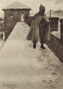 Patrouille in einem nordbritischen Fort im Winter von after Amedee Forestier