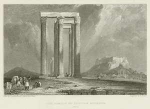 Der Tempel des Jupiter Olympus, Athen von after C. Stanfield