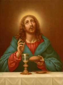 Christus segnet das Brot und den Wein