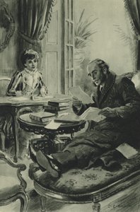 John Richard Green diktiert seine Kurzgeschichte Englands, während sein Leben zu Ende geht von after Charles Edmund Brock