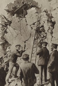 Ein englischer Seemann hilft bei den Rettungsbemühungen nach dem Erdbeben von Messina von after Charles Mills Sheldon