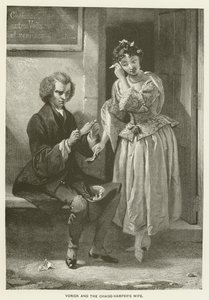 Yorick und die Frau des Chaise-Vampers von after Charles Robert Leslie