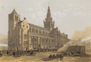 Kathedrale von Glasgow (St. Mungo), Außenansicht von after David Roberts