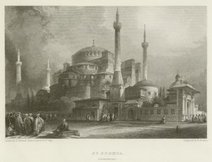 Hagia Sophia, Konstantinopel von after David Roberts