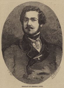 Porträt von General Lopez von after Edmond Morin