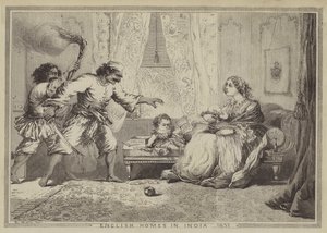 Englische Häuser in Indien, 1857 von after Edward Hull