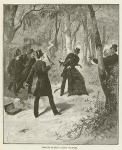 Madame Derblay stoppt das Duell von after Emile Antoine Bayard