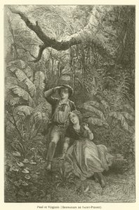 Paul und Virginie, Bernardin de Saint-Pierre von after Emile Antoine Bayard