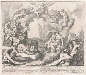 Die Prima Macchina für die Chinea von 1741: Allegorie der königlichen Pracht