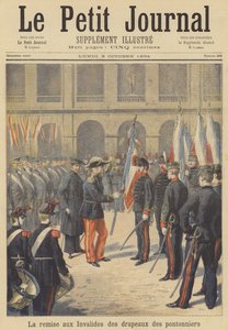 Die Fahnen des aufgelösten 2. Regiments der Artillerie-Pontonniers werden in Les Invalides übergeben von after Frederic Theodore Lix