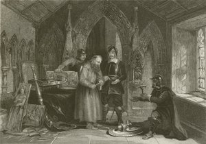 Soldaten verkaufen Kirchenschätze während des Großen Bürgerkriegs von after George Cattermole